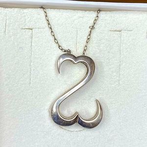 Kay Jewelers Jane Seymour Sterling 925 Silver  Open Heart Necklace 18 in